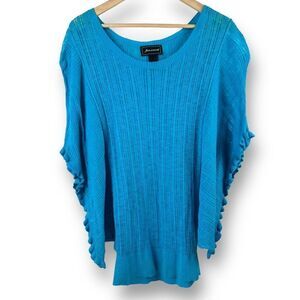 Jillanova ocean blue lightweight cotton sweater size M